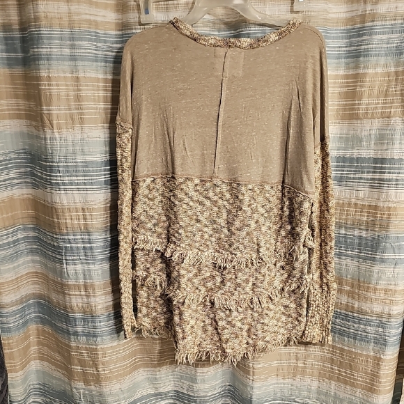 We The Free People Fishtail Pullover Sweater Empire Waste W/ Fringe - Picture 4 of 8